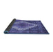 Sideview of Medallion Blue Traditional Rug, tr1150blu