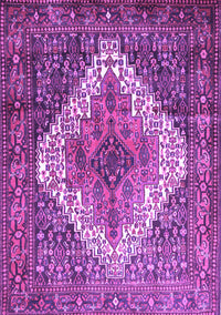 Medallion Purple Traditional Rug, tr1150pur