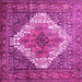 Square Medallion Pink Traditional Rug, tr1150pnk