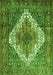 Medallion Green Traditional Rug, tr1150grn