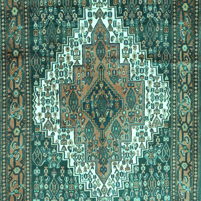 Medallion Turquoise Traditional Rug, tr1150turq