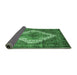 Sideview of Medallion Emerald Green Traditional Rug, tr1150emgrn