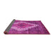 Sideview of Medallion Pink Traditional Rug, tr1150pnk