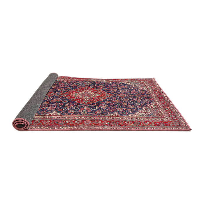 Sideview of Traditional Carbon Red Medallion Rug, tr1151
