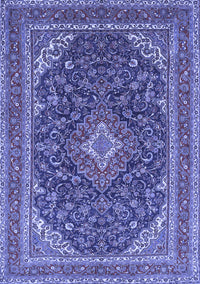 Medallion Blue Traditional Rug, tr1151blu