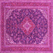 Square Medallion Pink Traditional Rug, tr1151pnk