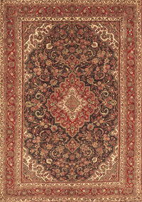 Medallion Brown Traditional Rug, tr1151brn