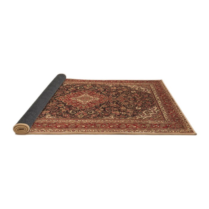 Sideview of Medallion Brown Traditional Rug, tr1151brn