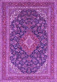 Medallion Purple Traditional Rug, tr1151pur