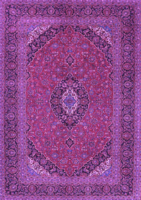 Medallion Purple Traditional Rug, tr1152pur