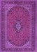 Medallion Purple Traditional Rug, tr1152pur