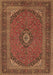 Medallion Brown Traditional Rug, tr1152brn