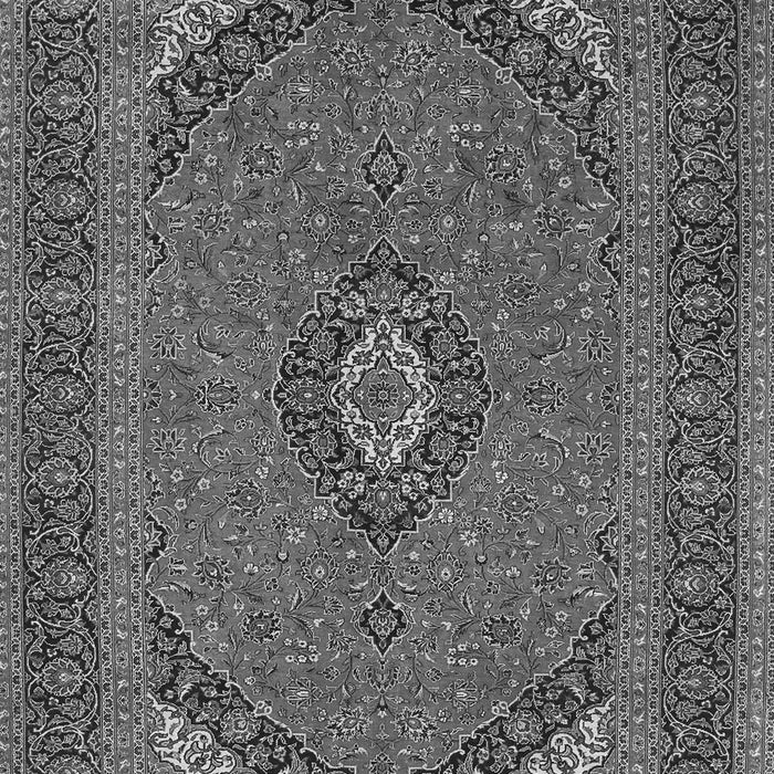 Serging Thickness of Machine Washable Medallion Gray Traditional Rug, wshtr1152gry