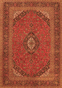 Medallion Orange Traditional Rug, tr1152org