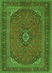 Medallion Green Traditional Rug, tr1152grn