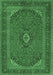 Medallion Emerald Green Traditional Rug, tr1152emgrn