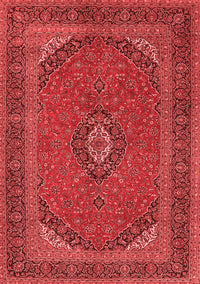 Medallion Red Traditional Rug, tr1152red