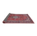 Sideview of Traditional Carbon Red Persian Rug, tr1153