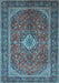 Machine Washable Persian Light Blue Traditional Rug, wshtr1153lblu