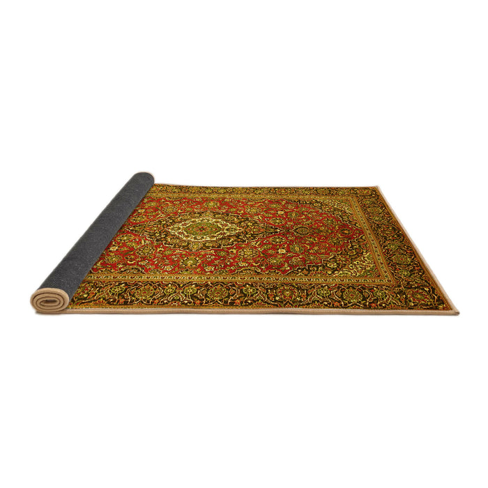 Sideview of Persian Yellow Traditional Rug, tr1153yw