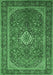 Machine Washable Persian Emerald Green Traditional Area Rugs, wshtr1153emgrn