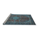 Sideview of Machine Washable Persian Light Blue Traditional Rug, wshtr1153lblu