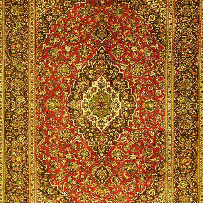 Machine Washable Persian Yellow Traditional Rug, wshtr1153yw
