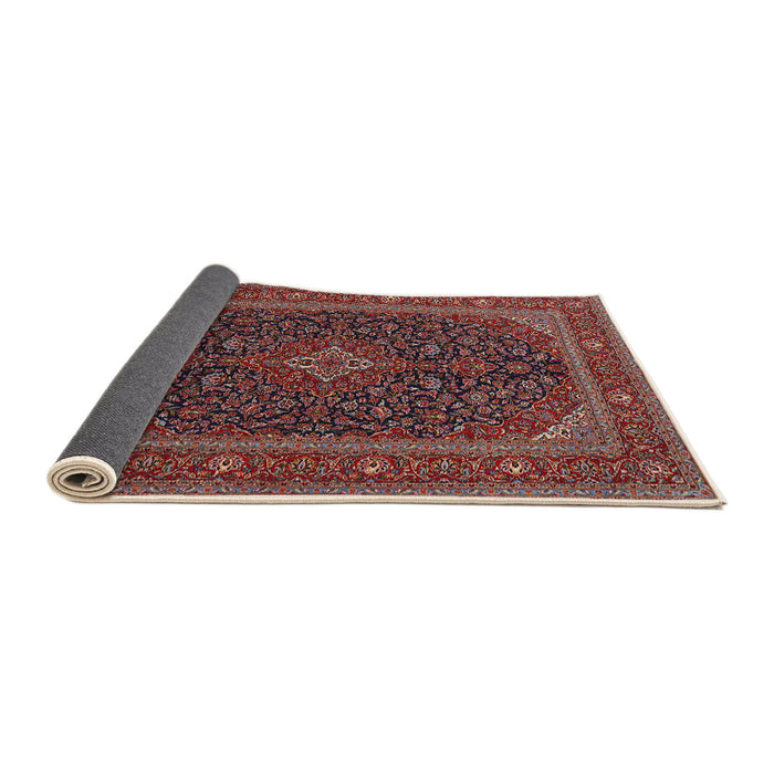 Sideview of Traditional Saffron Red Persian Rug, tr1154