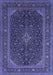 Machine Washable Persian Blue Traditional Rug, wshtr1154blu