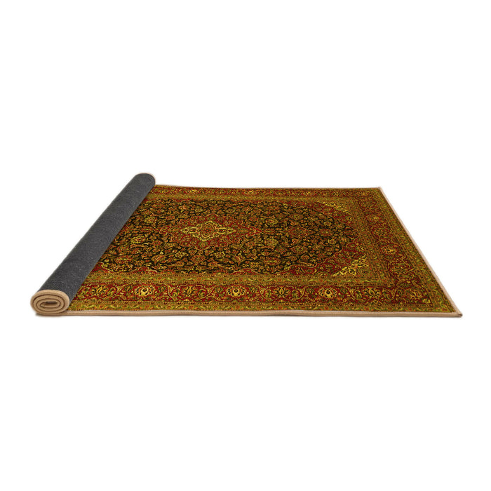 Sideview of Persian Yellow Traditional Rug, tr1154yw