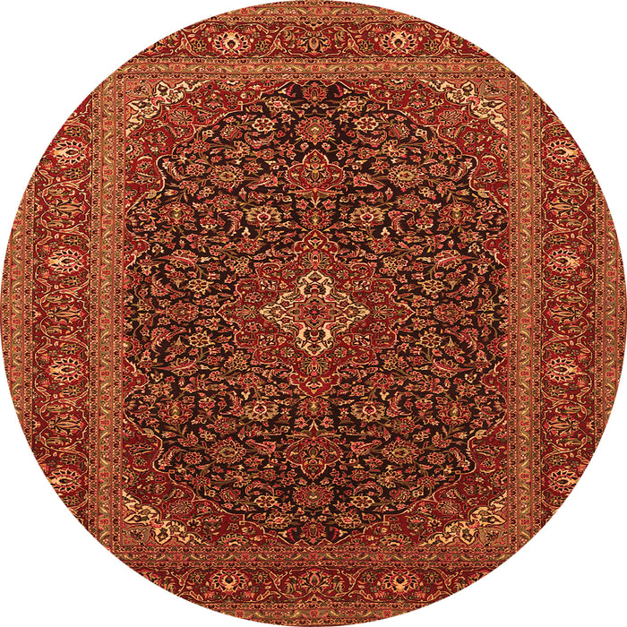 Square Persian Orange Traditional Rug, tr1154org
