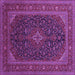 Square Persian Purple Traditional Rug, tr1154pur