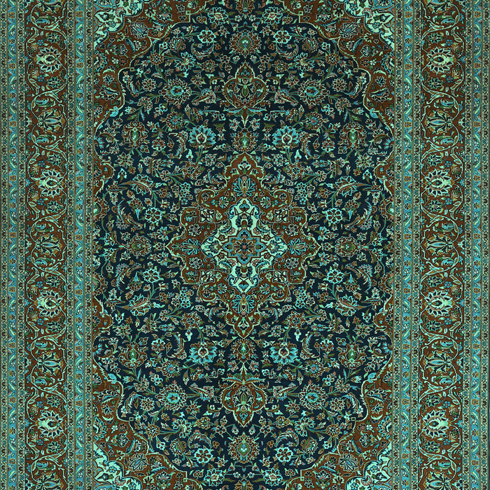 Machine Washable Persian Turquoise Traditional Area Rugs, wshtr1154turq
