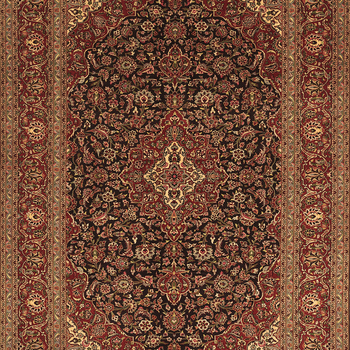 Machine Washable Persian Brown Traditional Rug, wshtr1154brn