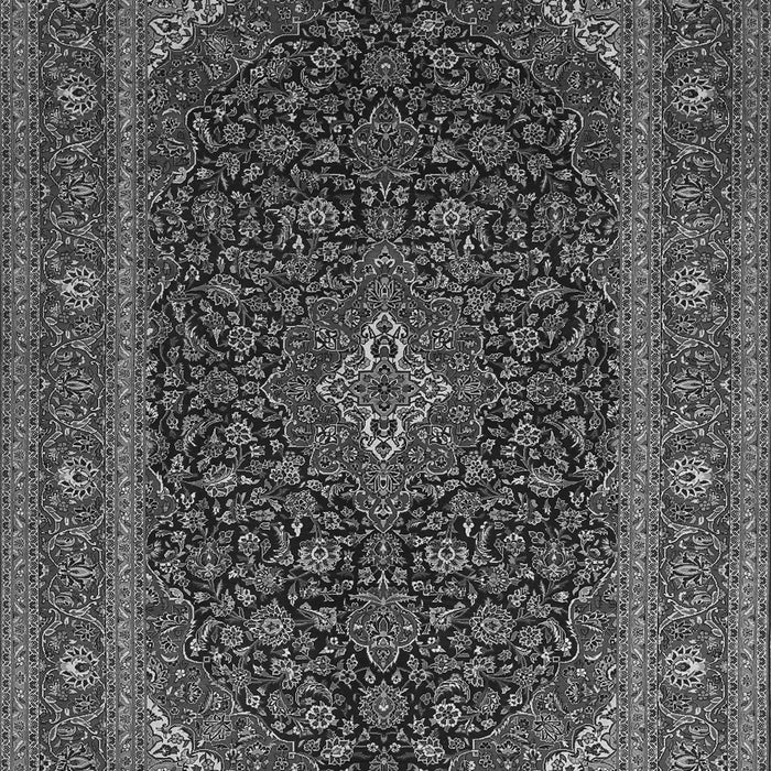 Serging Thickness of Machine Washable Persian Gray Traditional Rug, wshtr1154gry