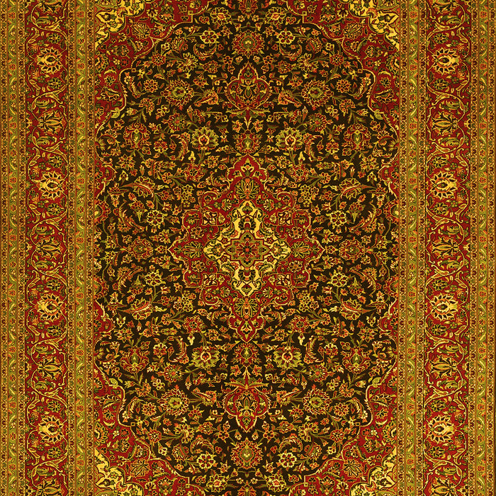 Machine Washable Persian Yellow Traditional Rug, wshtr1154yw