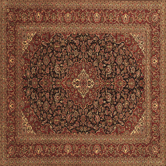Square Persian Brown Traditional Rug, tr1154brn