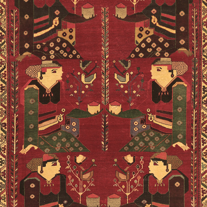 Machine Washable Persian Brown Traditional Rug, wshtr1155brn