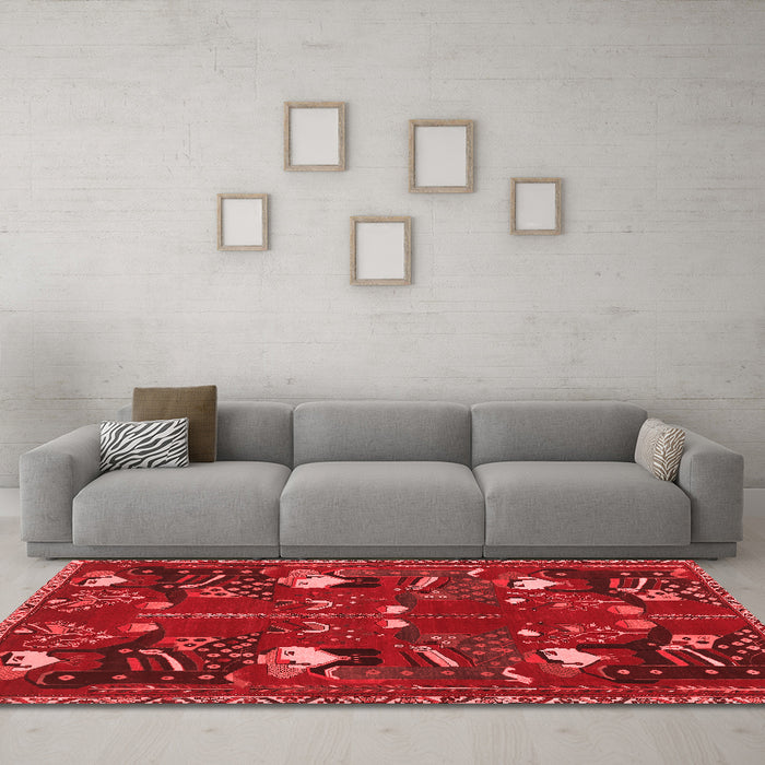 Traditional Red Washable Rugs