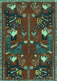 Persian Turquoise Traditional Rug, tr1155turq