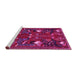 Sideview of Machine Washable Persian Pink Traditional Rug, wshtr1155pnk