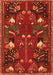 Serging Thickness of Machine Washable Persian Orange Traditional Area Rugs, wshtr1155org