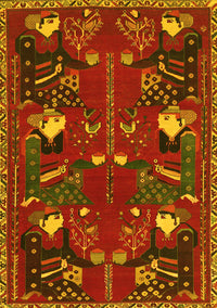 Persian Yellow Traditional Rug, tr1155yw