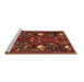 Sideview of Machine Washable Persian Brown Traditional Rug, wshtr1155brn