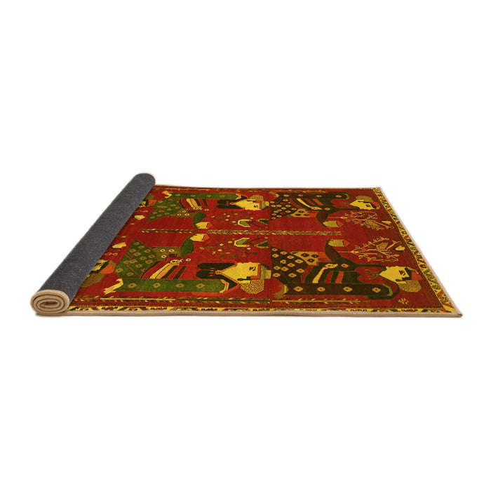 Sideview of Persian Yellow Traditional Rug, tr1155yw