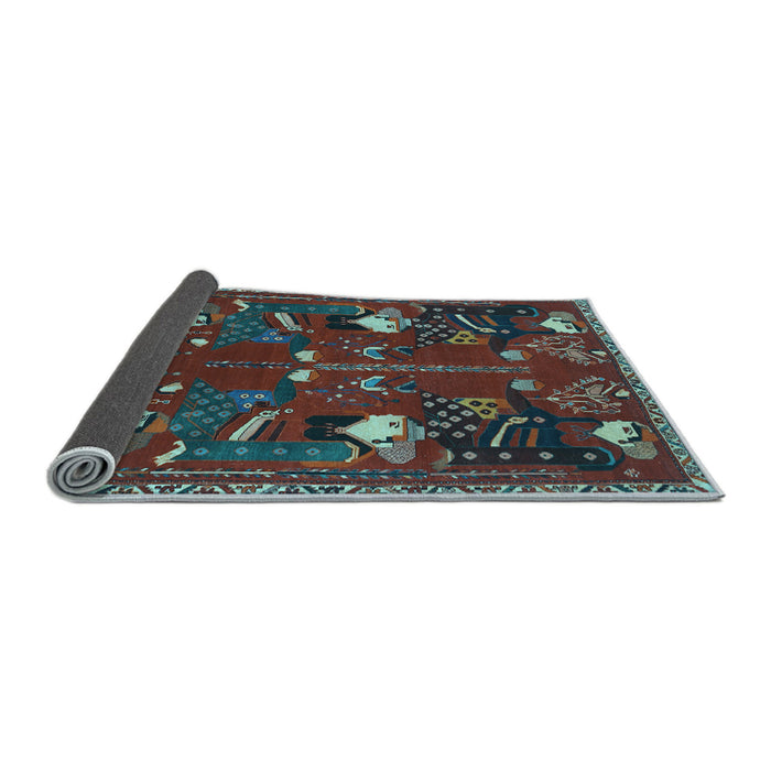 Sideview of Persian Light Blue Traditional Rug, tr1155lblu