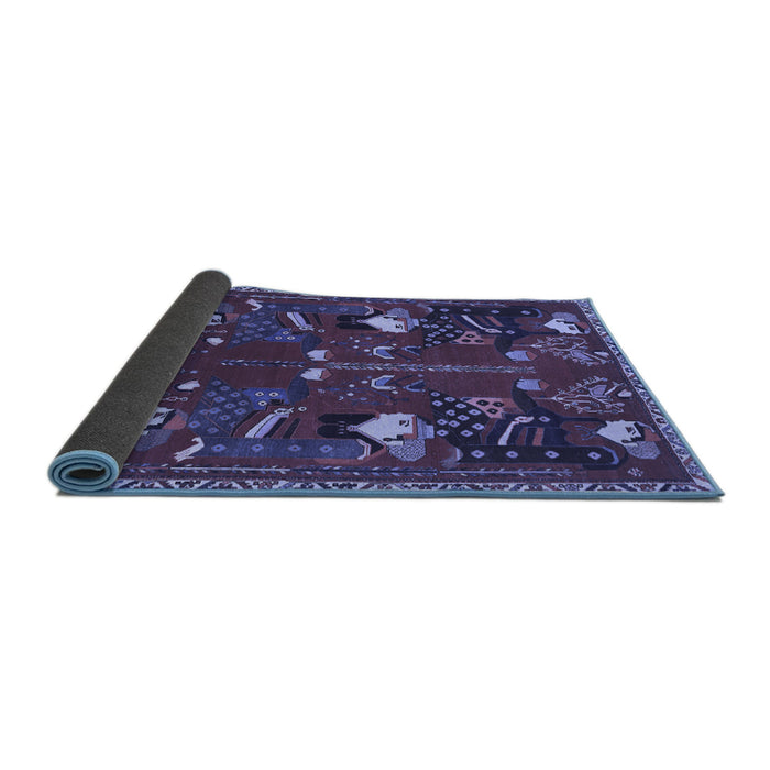 Sideview of Persian Blue Traditional Rug, tr1155blu