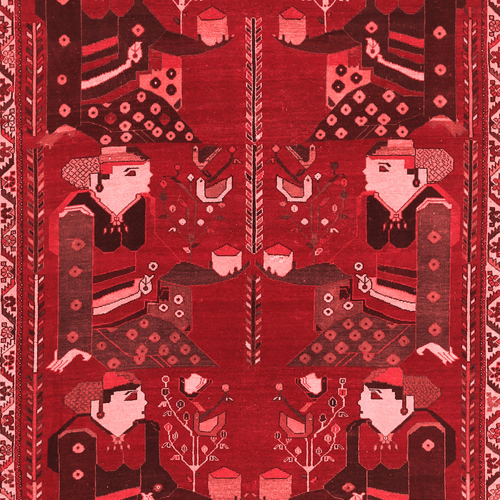 Machine Washable Persian Red Traditional Rug, wshtr1155red