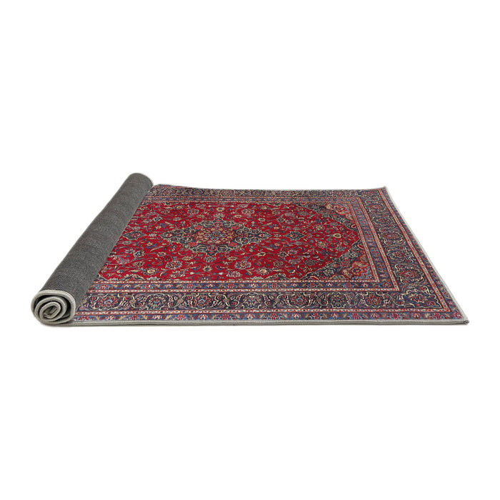 Sideview of Traditional Rose Purple Medallion Rug, tr1156