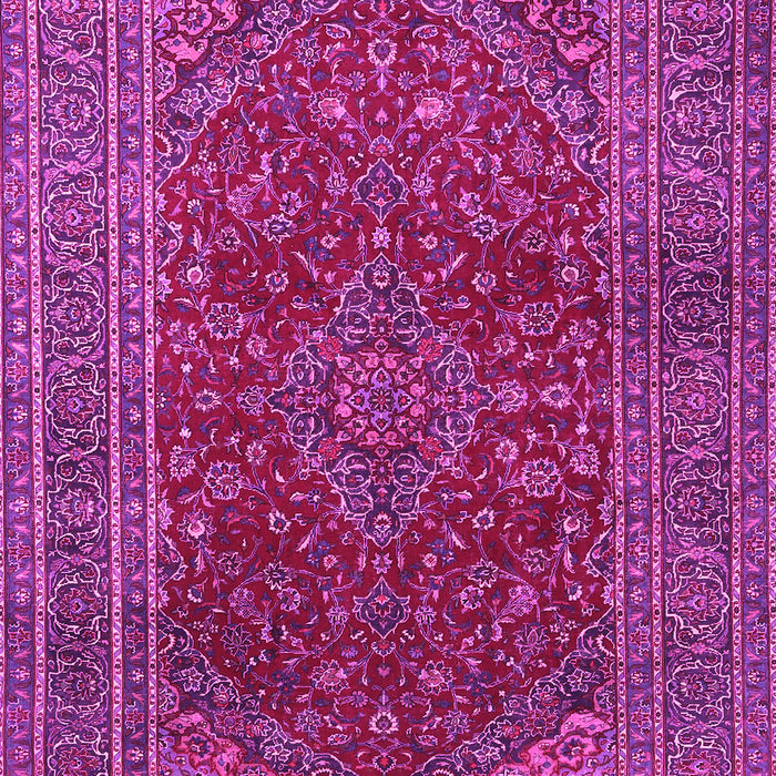 Machine Washable Medallion Pink Traditional Rug, wshtr1156pnk